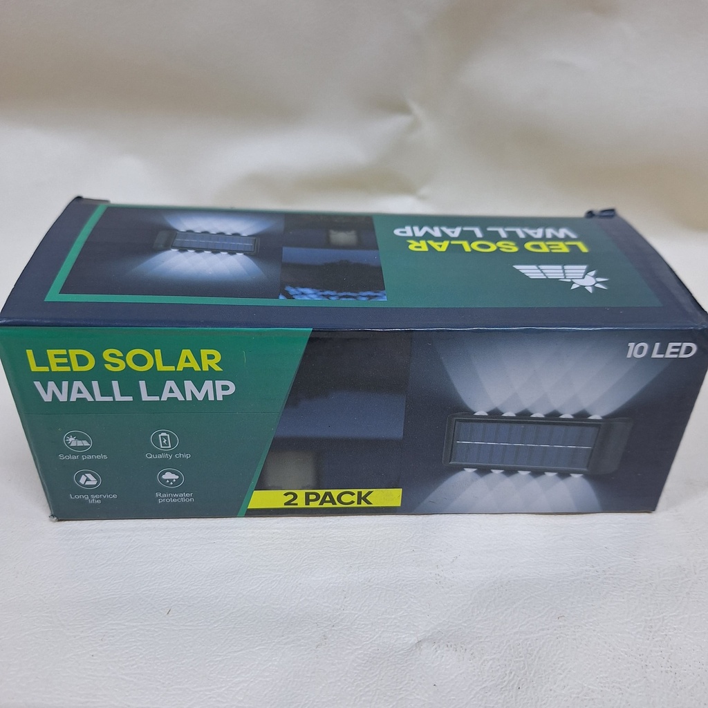 LUZ SOLAR DE PARED 12 LEDs – Pack x2 Unid. 