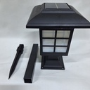 LAMPARA SOLAR DE JARDIN FAROLITO CON ESTACA Y BASE 
