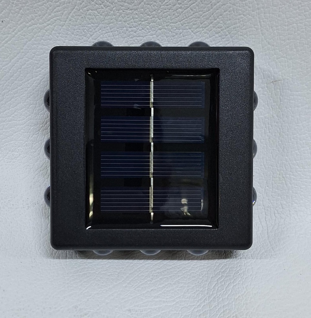 LAMPARA SOLAR DE PISO/PARED -12 LEDS Y 4 LADOS  