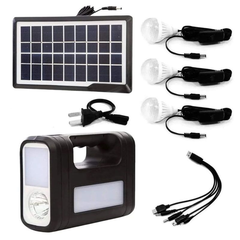 CARGADOR SOLAR DE CELULAR + 3 LUCES |SF440034|