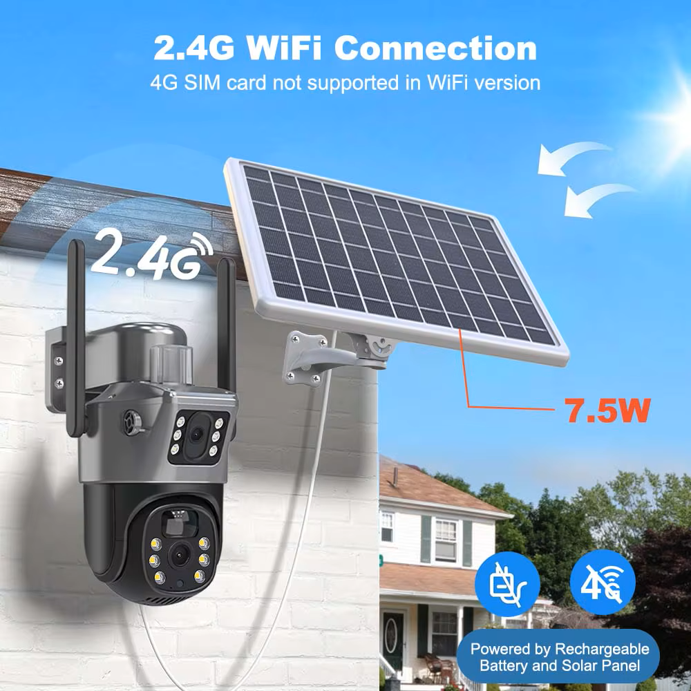CAMARA SOLAR WIFI DOBLE LENTE |VCS09-3K|
