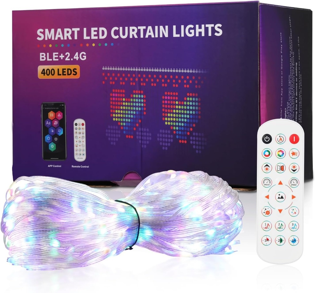 CORTINA DE LUZ SMART 400 LEDS 2X2m |XY11822|