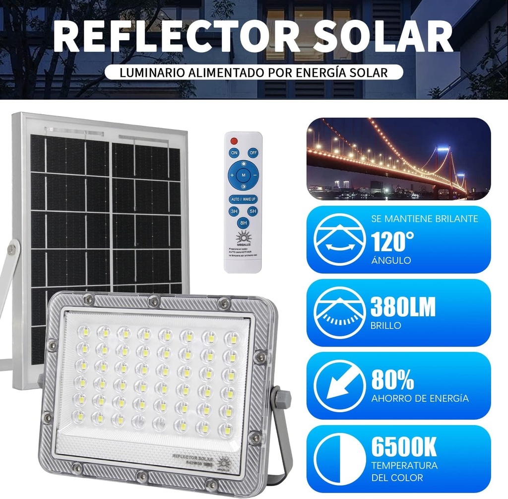 REFLECTOR CON PANEL SOLAR 40 LEDS |TY127672|