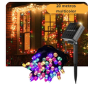 TIRA DE LUCES SOLAR MULTICOLOR NAVIDEÑAS -20M |SD12031|