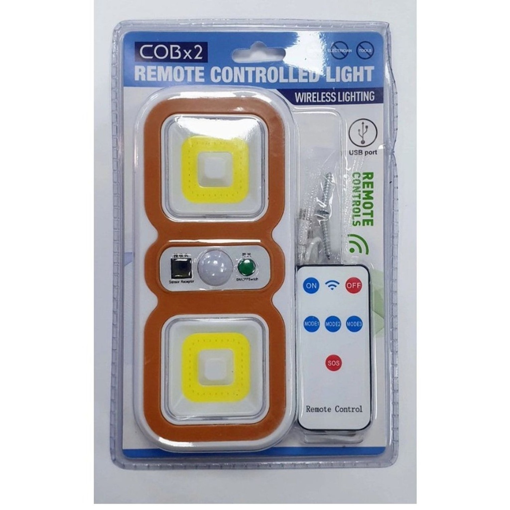 FOCO RECARGABLE DOBLE CON SENSOR DE MOVIMIENTO |S00002|