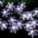 LUCES DE NAVIDAD SOLAR  COPO DE NIEVE BLANCO 5M-20 LED