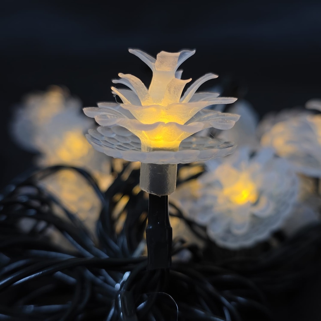 LUCES DE NAVIDAD SOLAR PIÑA NAVIDEÑA 5M-20 LED