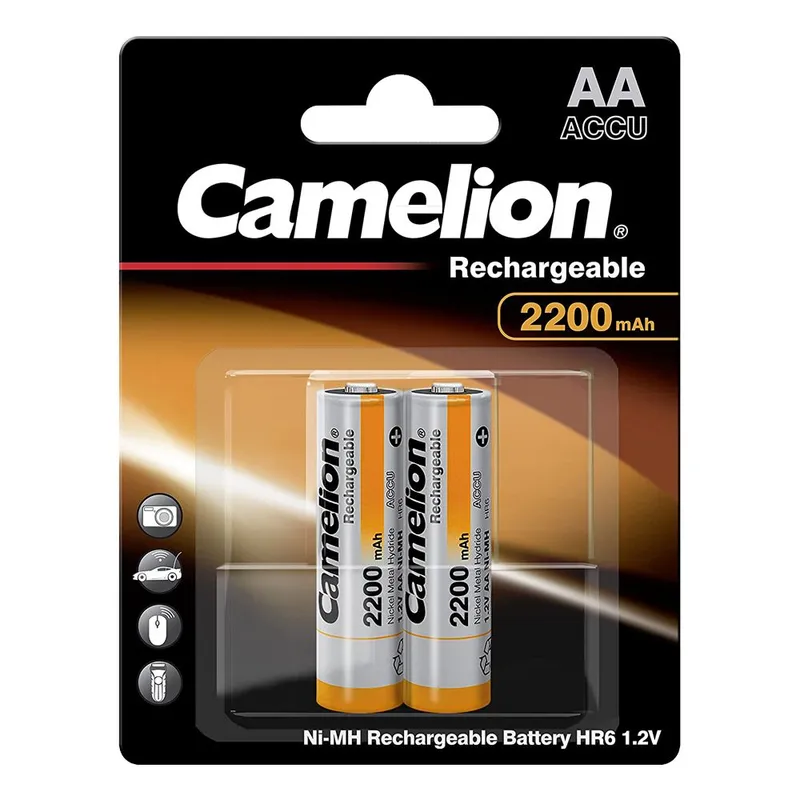PILA RECARGABLE CAMELION AA 2200mAh BL/2 |CAA22BP2|