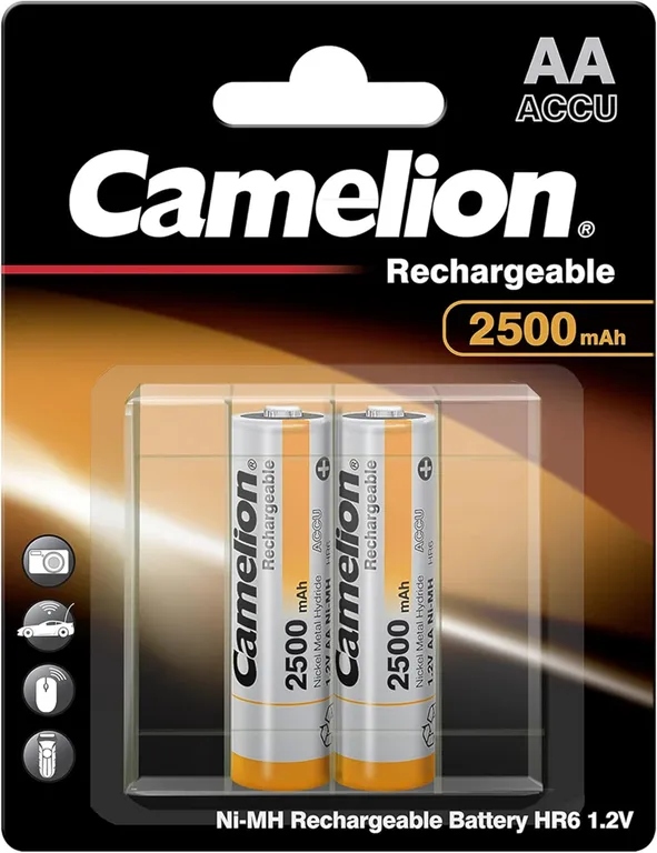 PILA RECARGABLE CAMELION AA 2500mAh BL/2 |CAA25BP2|