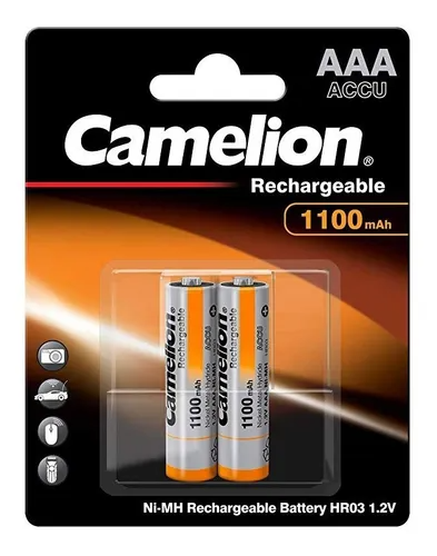  PILA RECARGABLE CAMELION AAA 1100mAh BL/2 |AAA11BP2|