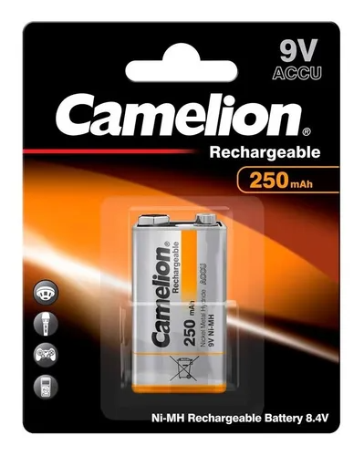 BATERIA RECARGABLE CAMELION 9V 250mAh 