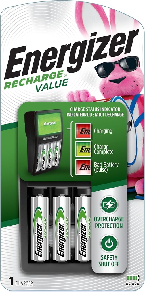 CARGADOR ENERGIZER + 4AA 1300mAh|E4AA230|