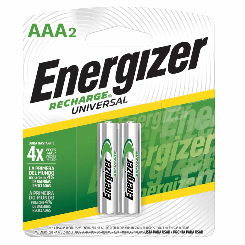 PILA RECARGABLE ENERGIZER AAA800mAh |AAA800BP2| 