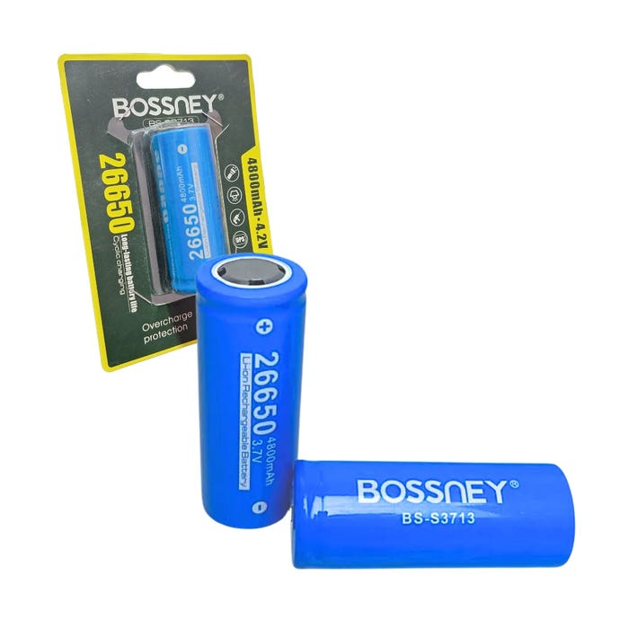 BATERIA DE LITIO BOSSNEY 26650 4800 mAh