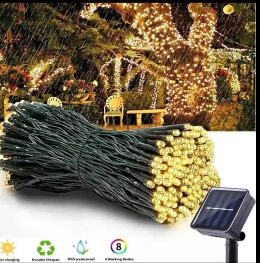 LUCES NAVIDEÑAS SOLAR AMBAR 50M |SD299|