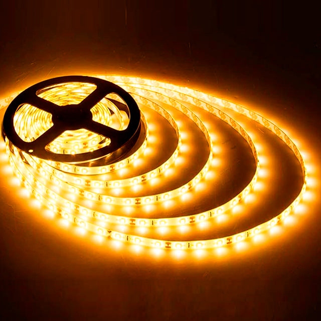 TIRA DE LUCES AMBAR SOLAR 20M |SD12188|