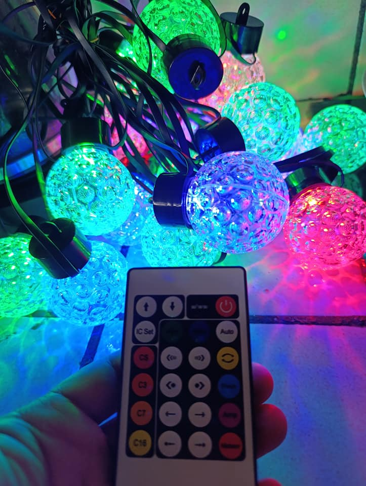 GUIRNALDA ELECTRICA ESFERA ASPERA RGB 9M |SD-67417|