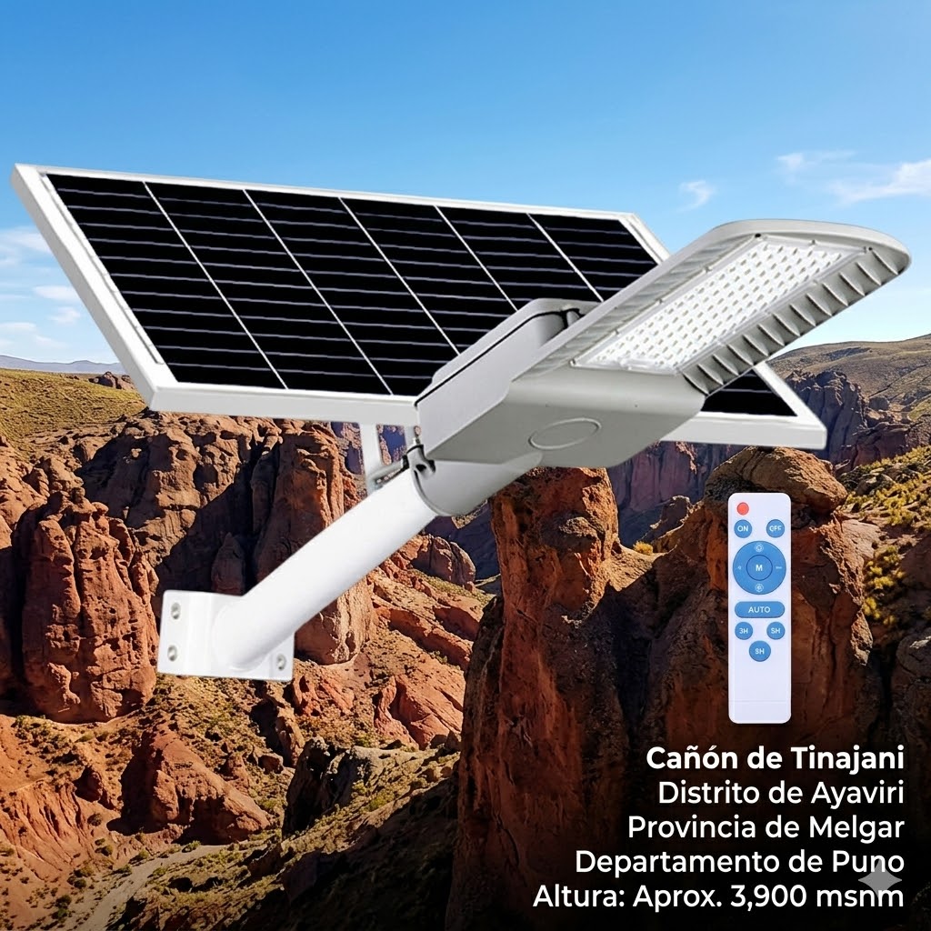 LUZ PASTORAL SOLAR 400W CON PANEL EXTERNO |TR-168-400W|
