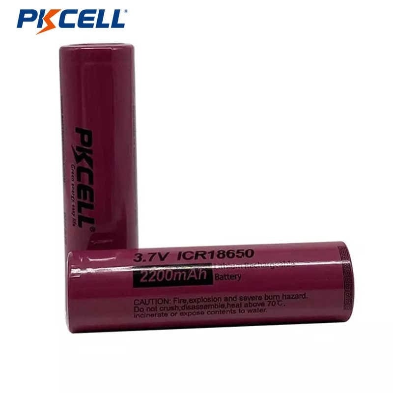 Celda Recargable PKCELL 3.7V Li-ion 18650 (2200mAh) - Estándar Industrial para Ensamblaje (Flat Top)