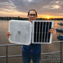 LAMPARA SOLAR 200W CUADRADO PARA HABITACIONES COLOR BLANCO Y AMBAR |NAY-263| 