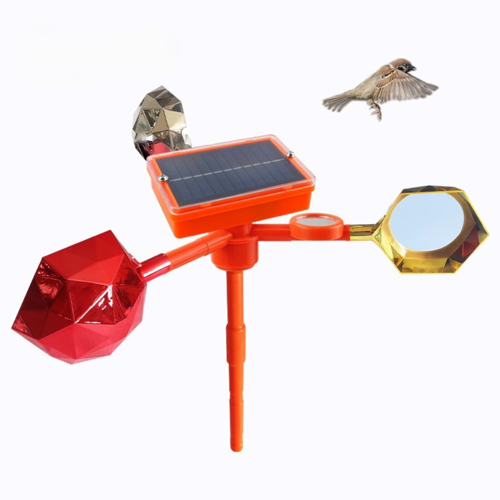 AHUYENTADOR DE AVES GIRATORIO A COLORES, SOLAR Y CON VIENTO,  80 SONIDOS |MYPT-03|  