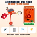AHUYENTADOR DE AVES GIRATORIO A COLORES, SOLAR Y CON VIENTO,  80 SONIDOS |MYPT-03|  