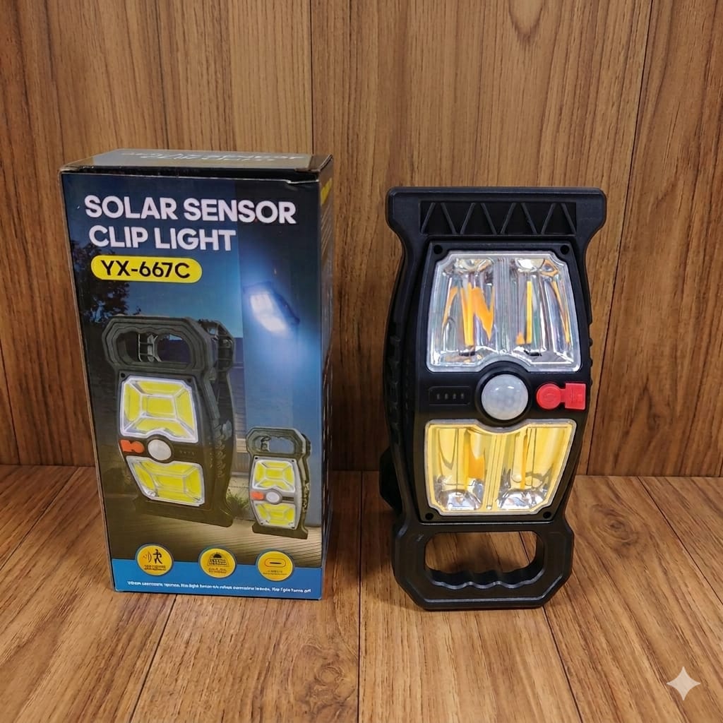 LUZ SOLAR Y RECARGABLE PORTATIL CLIP |440338|
