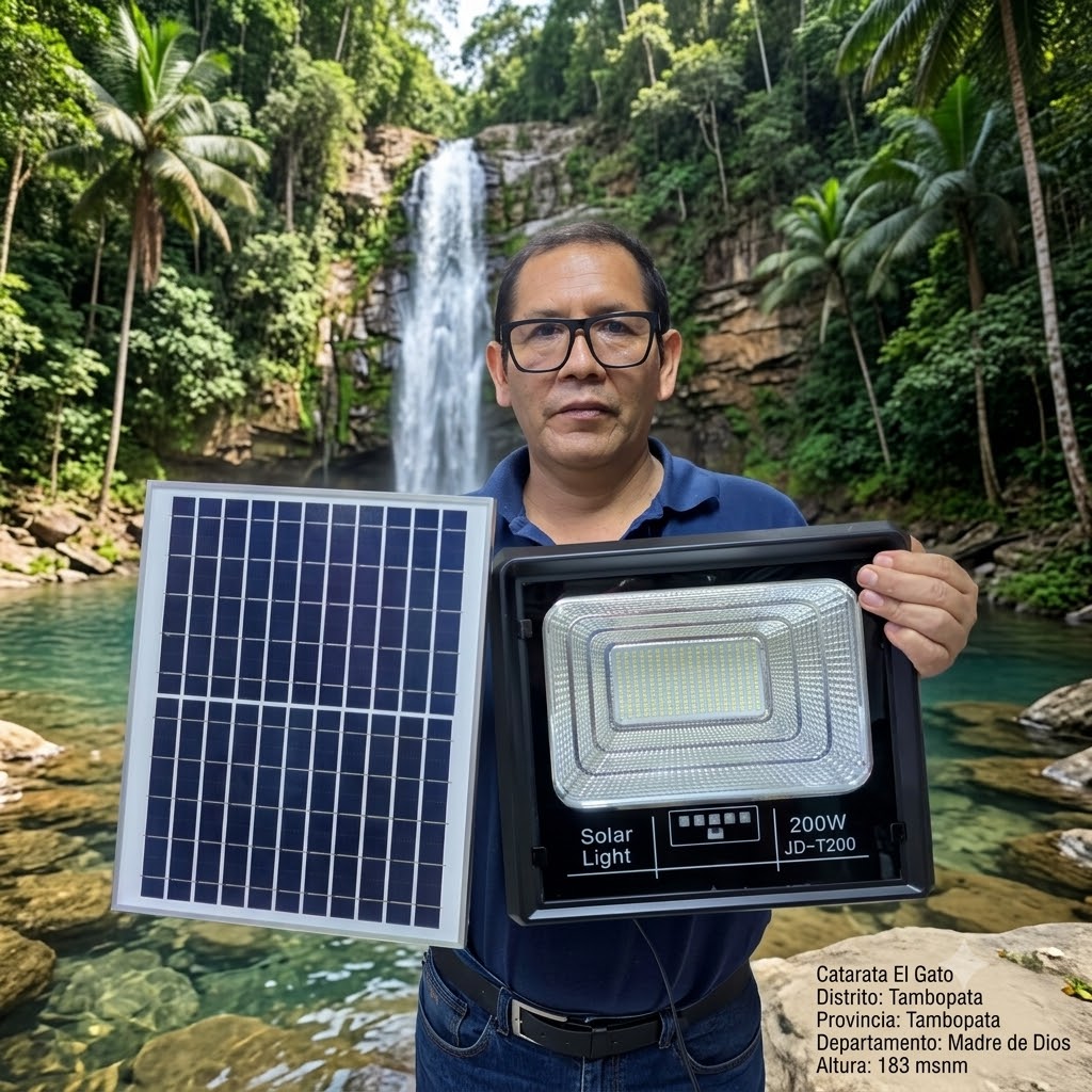 REFLECTOR CON PANEL SOLAR 200W |JD-T200|