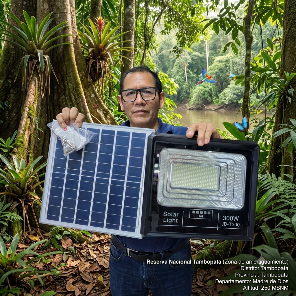 REFLECTOR CON PANEL SOLAR 300W |JD-T300| 