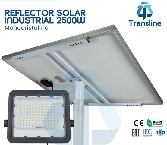 REFLECTOR SOLAR 2500W 10000LM BATERIA 640WH CON PANEL 120W |TR160D-2500W|