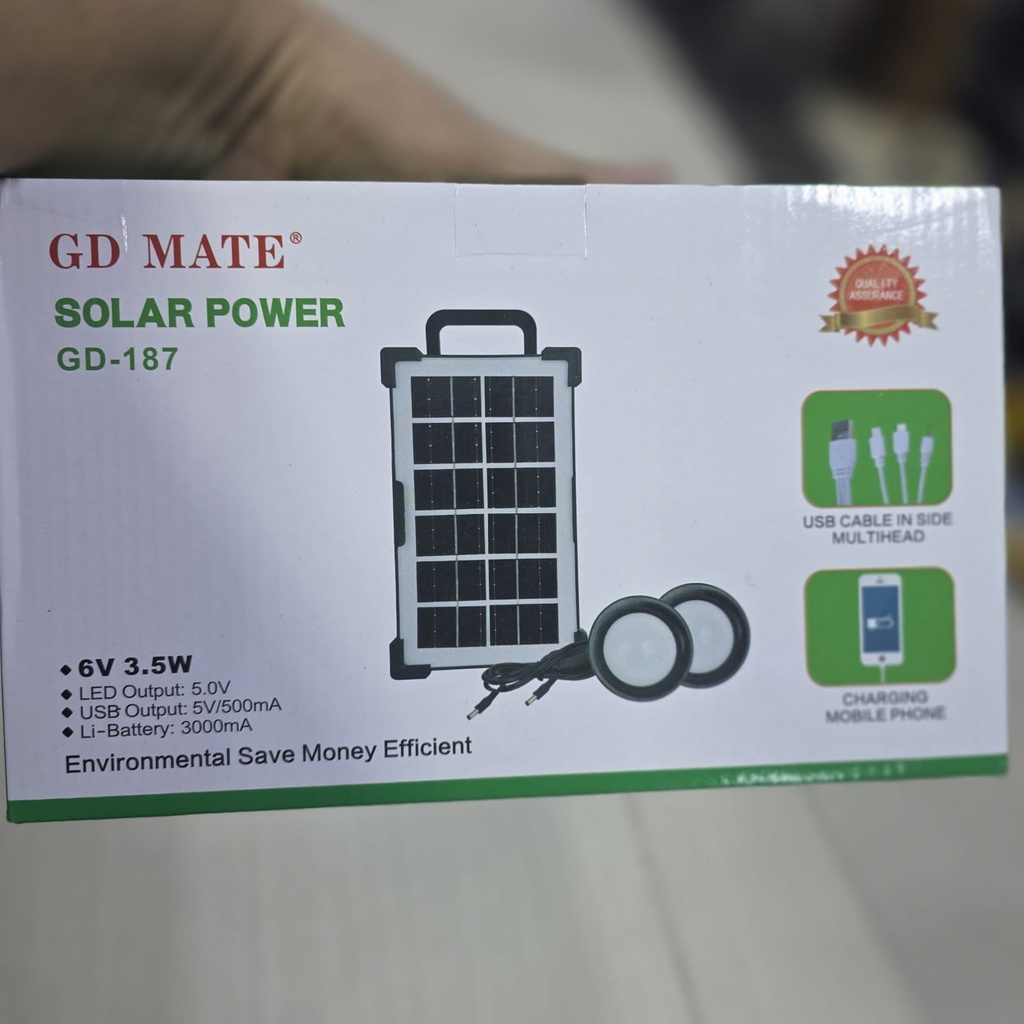 MINI PANEL CARGADOR +POWER BANK 3000mAh|GD-1870|