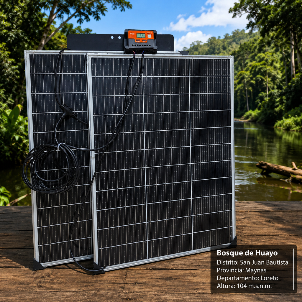 PANEL SOLAR 200W DE DOS PLIEGUES + CONTROLADOR DE CARGA PWM 20A |GFB-200W| 