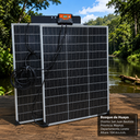 PANEL SOLAR 200W DE DOS PLIEGUES + CONTROLADOR DE CARGA PWM 20A |GFB-200W| 