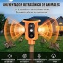 AHUYENTADOR SOLAR DE ANIMALES CON SIRENA 120dB, ULTRASONIDO Y LUZ LED, CON SENSOR DE MOVIMIENTO |QSQ-188|