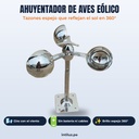 AHUYENTADOR DE AVES EÓLICO GIRATORIO, ESPEJO PLATEADO |MYUB-201-E|