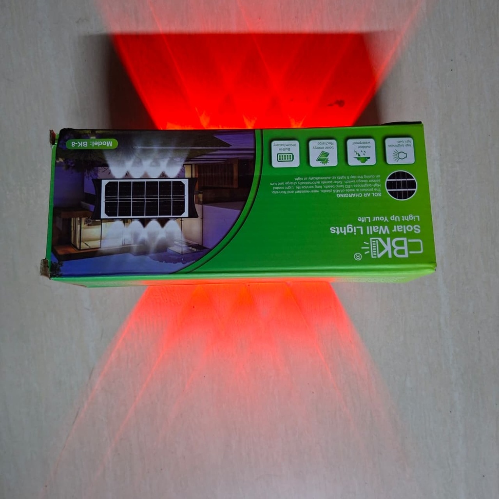 LUZ SOLAR DE PARED 8 LEDs RGB |BK-8RGB| 