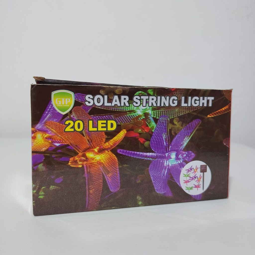 LUCES DE NAVIDAD SOLAR LIBELULA CALIDO 5M |K187| 
