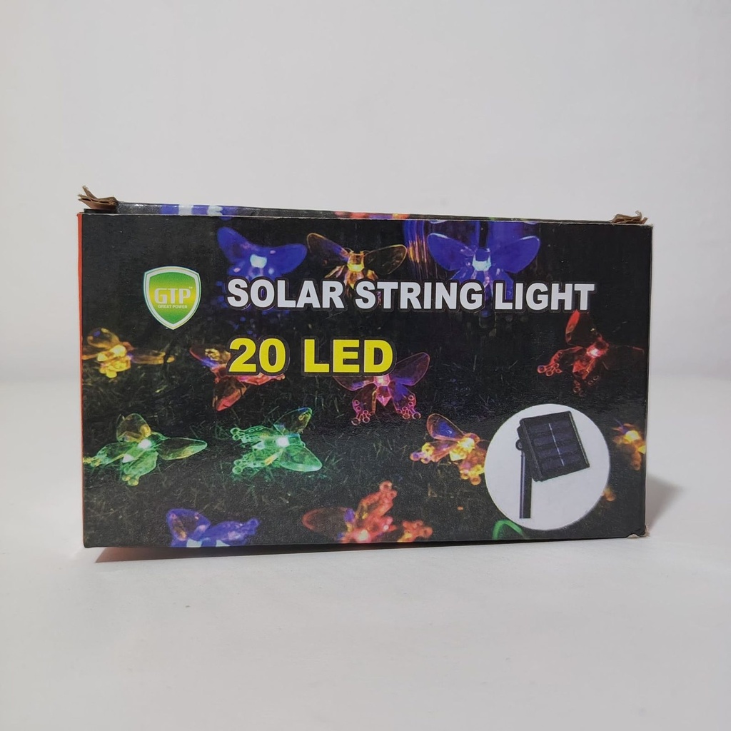 LUCES DE NAVIDAD SOLAR MARIPOSA BLANCA 5M |K201| 