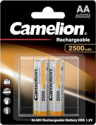 PILA RECARGABLE CAMELION AA 2500mAh BL/2 |AA2500BP2|