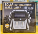 LAMPARA SOLAR DE PARED 2 FOCOS 