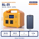 ESTACION DE ENERGIA PORTATIL 500W 384Wh BATERIA LIFEPO4 12.8V 30Ah |SL-31|