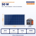 PANEL SOLAR MONOCRISTALINO 50W 18V |SL-50W|